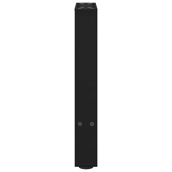 vidaXL Coffee Table Legs Black 2 pcs 38x(42-43) cm Steel