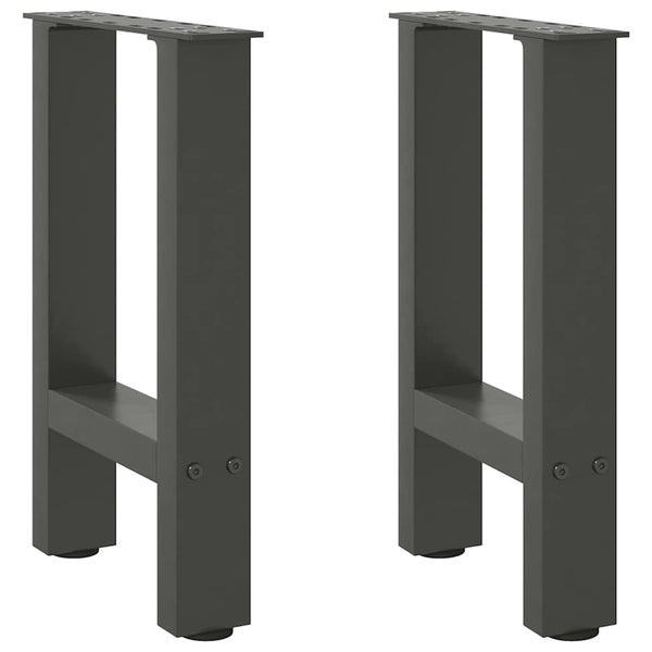 vidaXL Coffee Table Legs Anthracite 2 pcs. 38x(42-43) cm Steel