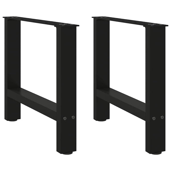 vidaXL Coffee Table Legs Black 2 pcs. 50x(42-43) cm Steel