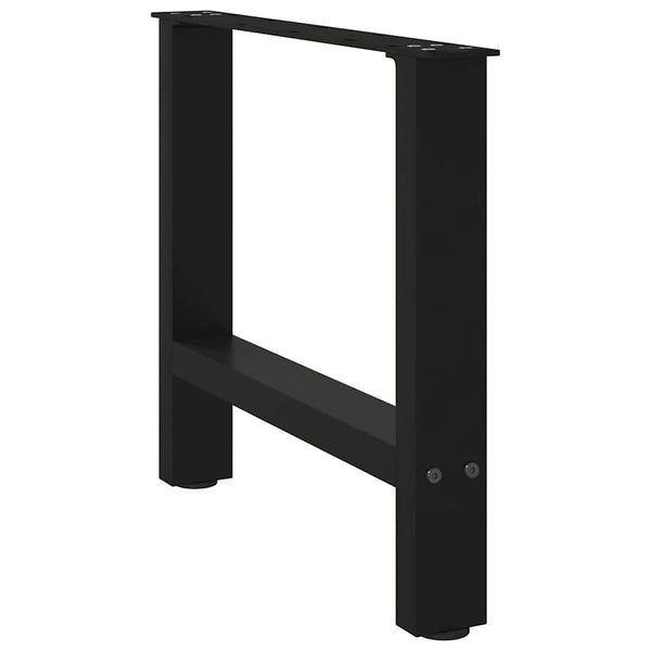 vidaXL Coffee Table Legs Black 2 pcs. 50x(42-43) cm Steel