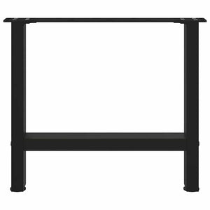 vidaXL Coffee Table Legs Black 2 pcs. 50x(42-43) cm Steel