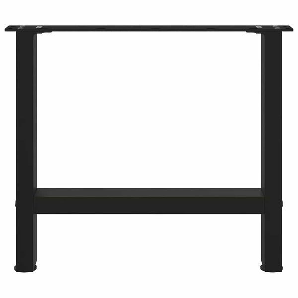 vidaXL Coffee Table Legs Black 2 pcs. 50x(42-43) cm Steel