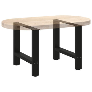 vidaXL Coffee Table Legs Black 2 pcs. 50x(42-43) cm Steel