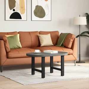 vidaXL Coffee Table Legs Black 2 pcs. 50x(42-43) cm Steel
