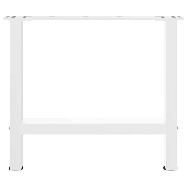 vidaXL Coffee Table Legs White 2 pcs 50x(42-43) cm Steel