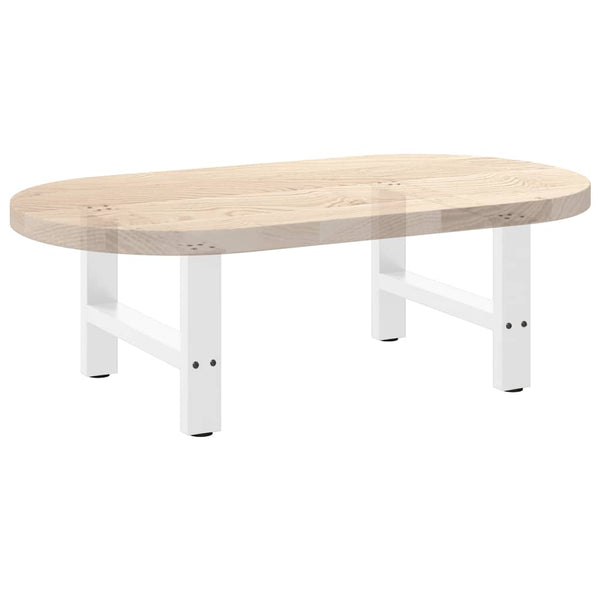 vidaXL Coffee Table Legs White 2 pcs 50x(42-43) cm Steel