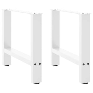 vidaXL Coffee Table Legs White 2 pcs. 60x(42-43) cm Steel