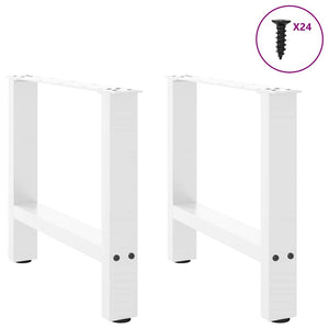 vidaXL Coffee Table Legs White 2 pcs. 60x(42-43) cm Steel