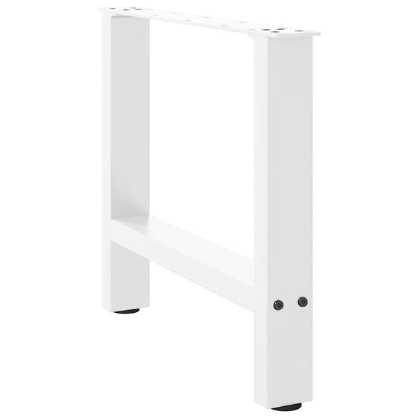 vidaXL Coffee Table Legs White 2 pcs. 60x(42-43) cm Steel