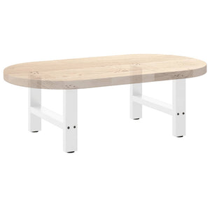 vidaXL Coffee Table Legs White 2 pcs. 60x(42-43) cm Steel