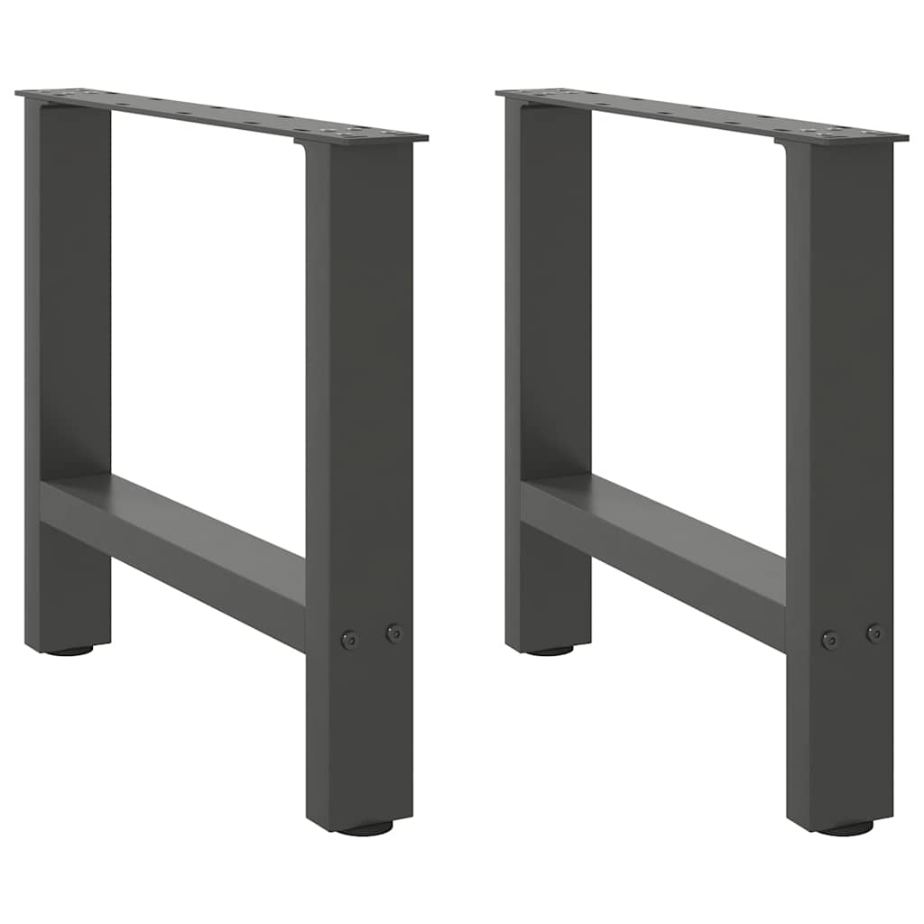 vidaXL Coffee Table Legs Anthracite 2 pcs. 60x(42-43) cm Steel