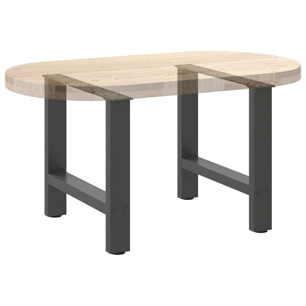 vidaXL Coffee Table Legs Anthracite 2 pcs. 60x(42-43) cm Steel