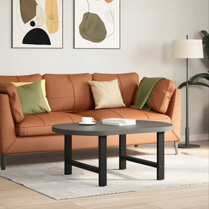 vidaXL Coffee Table Legs Black 2 pcs. 70x(42-43) cm Steel