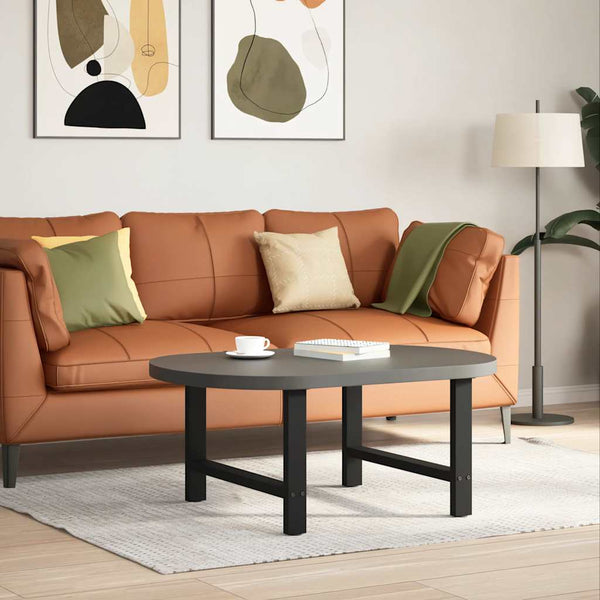 vidaXL Coffee Table Legs Black 2 pcs. 70x(42-43) cm Steel