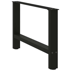 vidaXL Coffee Table Legs Black 2 pcs. 70x(42-43) cm Steel