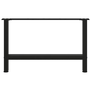 vidaXL Coffee Table Legs Black 2 pcs. 70x(42-43) cm Steel