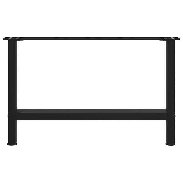 vidaXL Coffee Table Legs Black 2 pcs. 70x(42-43) cm Steel