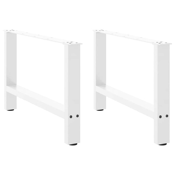 vidaXL Coffee Table Legs White 2 pcs. 70x(42-43) cm Steel