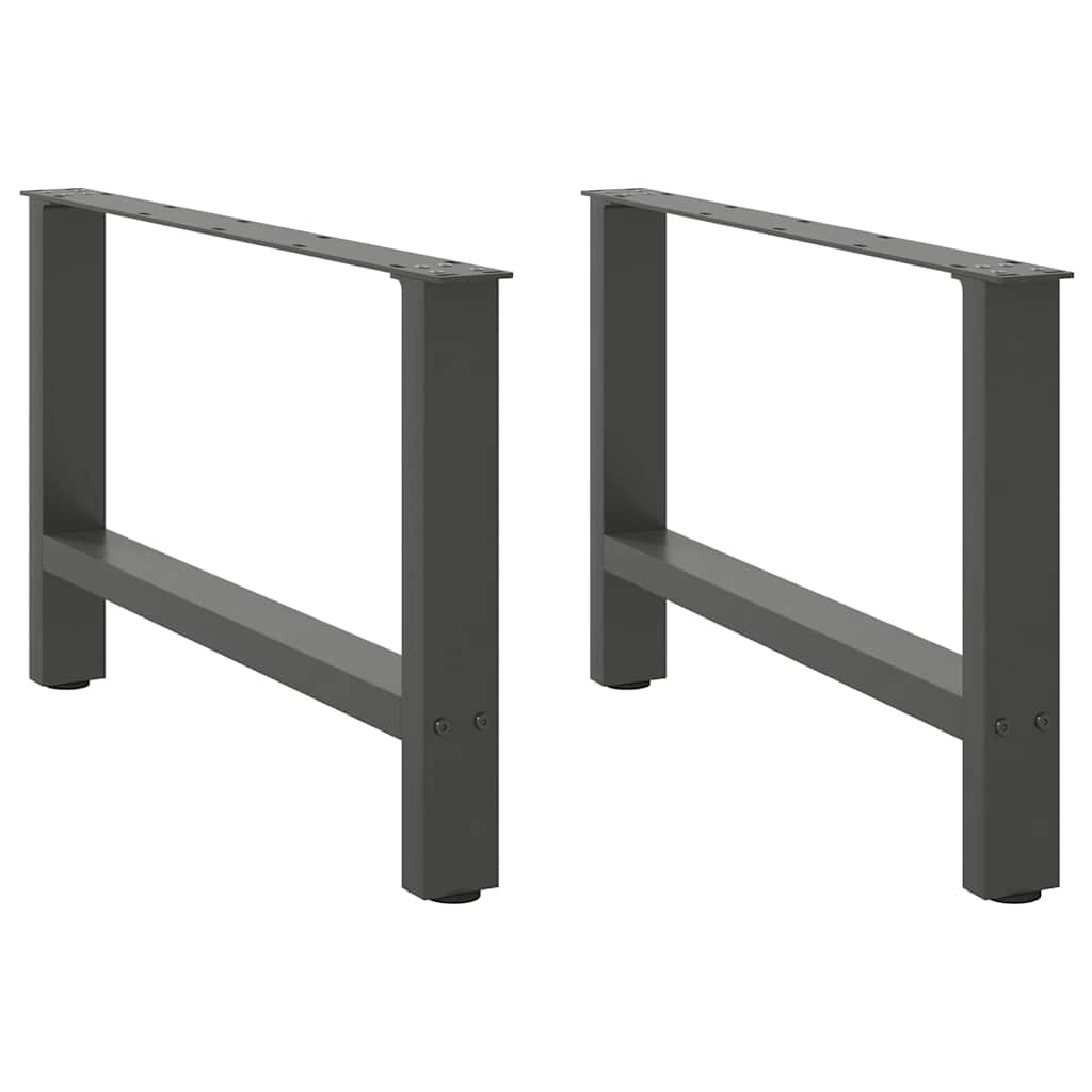 vidaXL Coffee Table Legs Anthracite 2 pcs. 70x(42-43) cm Steel