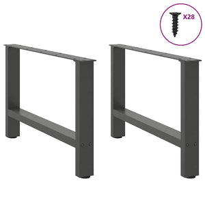 vidaXL Coffee Table Legs Anthracite 2 pcs. 70x(42-43) cm Steel