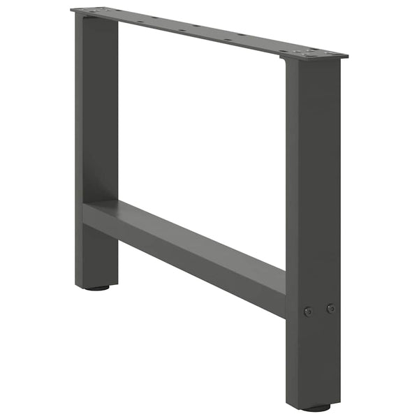 vidaXL Coffee Table Legs Anthracite 2 pcs. 70x(42-43) cm Steel