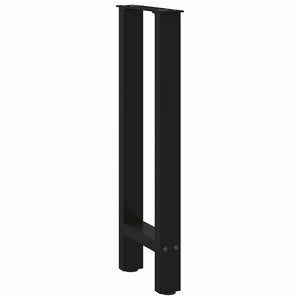 vidaXL Console Table Legs Black 2 pcs. 28x(72-73) cm Steel
