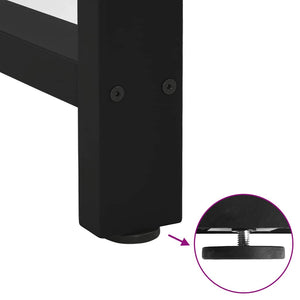 vidaXL Console Table Legs Black 2 pcs. 28x(72-73) cm Steel