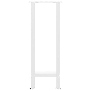 vidaXL Console Table Legs White 2 pcs. 28x(72-73) cm Steel