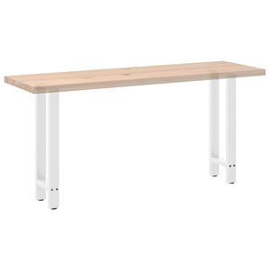 vidaXL Console Table Legs White 2 pcs. 28x(72-73) cm Steel
