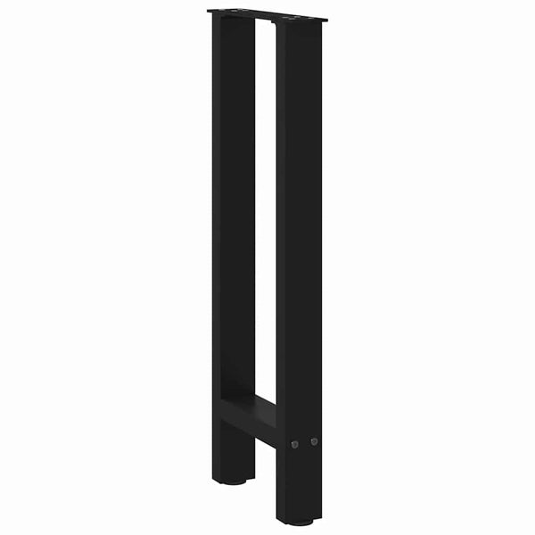 vidaXL Console Table Legs Black 2 pcs 38x(72-73) cm Steel