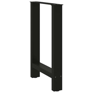 vidaXL Dining Table Legs Black 2 pcs 50x(72-73) cm Steel
