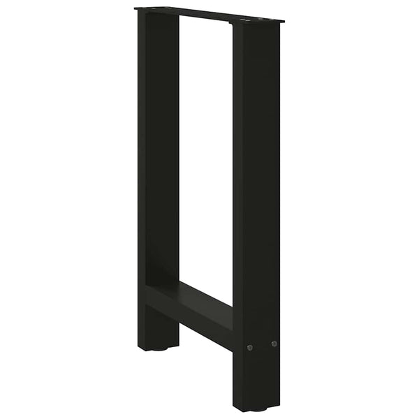 vidaXL Dining Table Legs Black 2 pcs 50x(72-73) cm Steel
