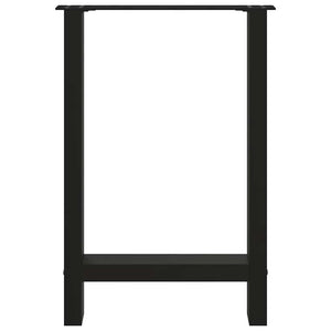vidaXL Dining Table Legs Black 2 pcs 50x(72-73) cm Steel