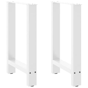 vidaXL Dining Table Legs White 2 pcs. 50x(72-73) cm Steel