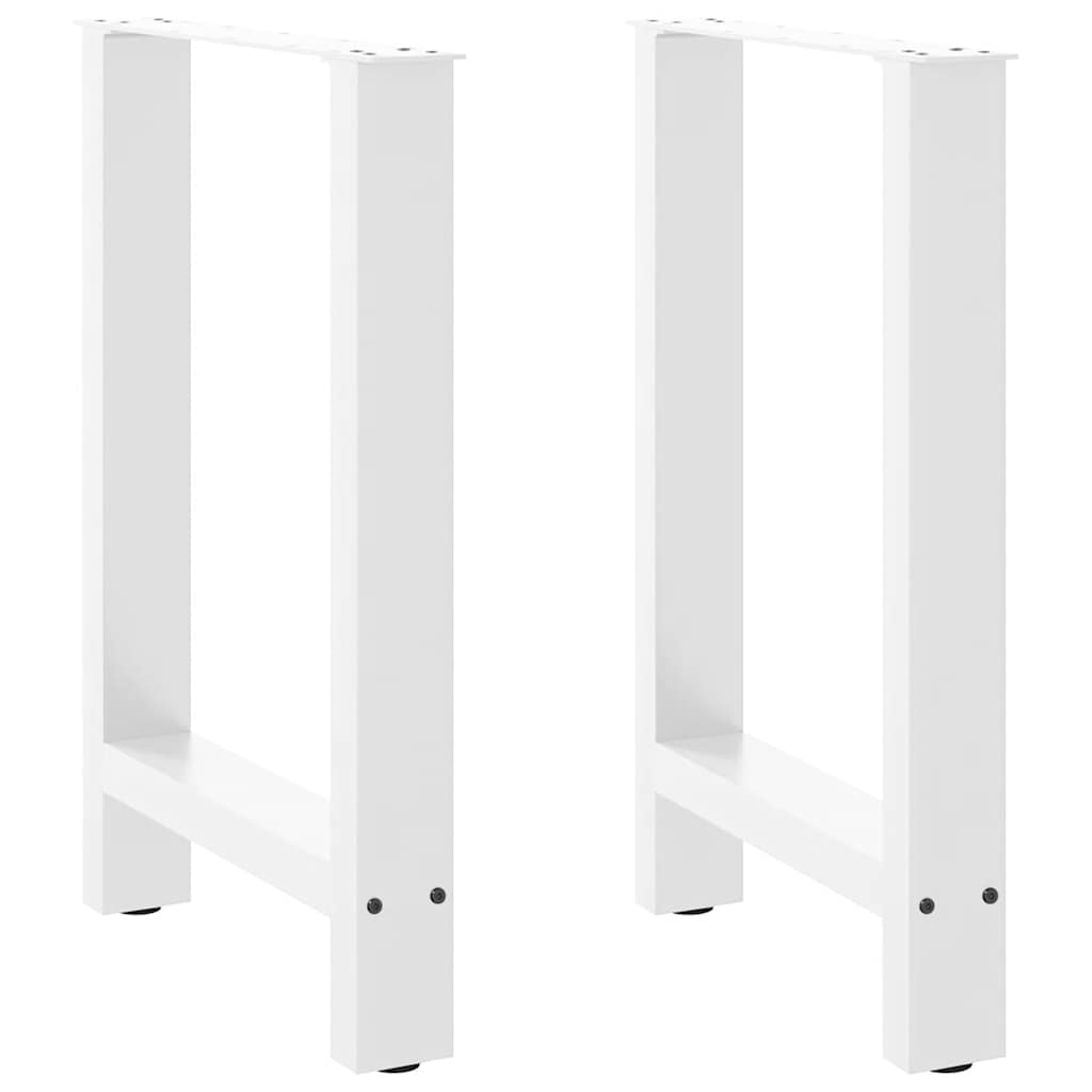 vidaXL Dining Table Legs White 2 pcs. 50x(72-73) cm Steel