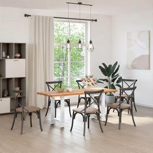 vidaXL Dining Table Legs White 2 pcs. 50x(72-73) cm Steel