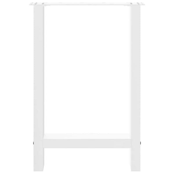 vidaXL Dining Table Legs White 2 pcs. 50x(72-73) cm Steel