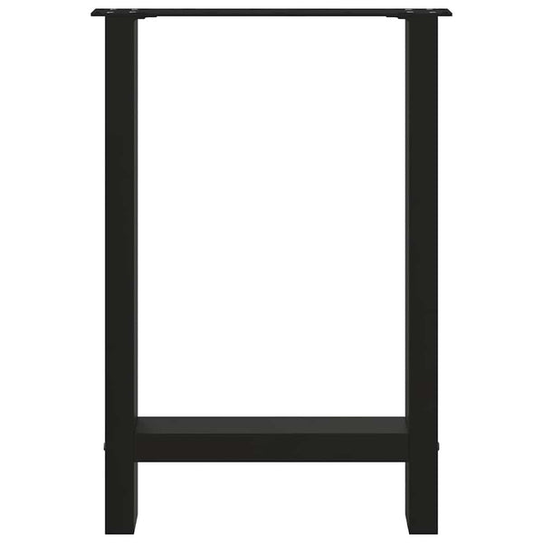 vidaXL Dining Table Legs Black 2 pcs 60x(72-73) cm Steel
