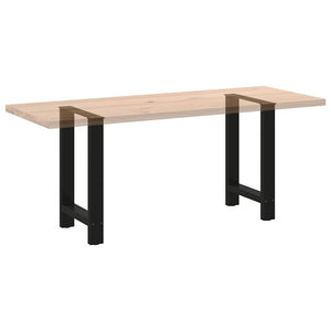 vidaXL Dining Table Legs Black 2 pcs 60x(72-73) cm Steel