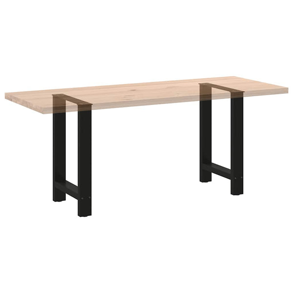 vidaXL Dining Table Legs Black 2 pcs 60x(72-73) cm Steel