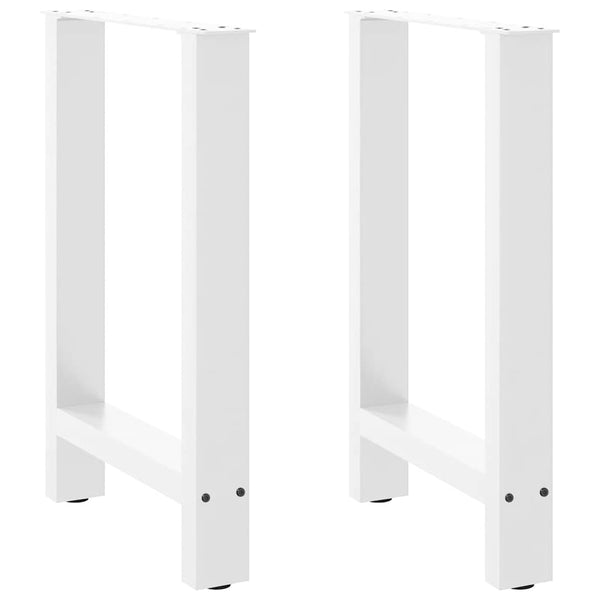 vidaXL Dining Table Legs White 2 pcs. 60x(72-73) cm Steel