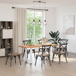 vidaXL Dining Table Legs White 2 pcs. 60x(72-73) cm Steel