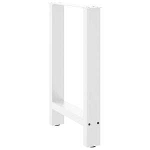 vidaXL Dining Table Legs White 2 pcs. 60x(72-73) cm Steel