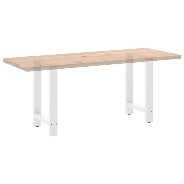 vidaXL Dining Table Legs White 2 pcs. 60x(72-73) cm Steel