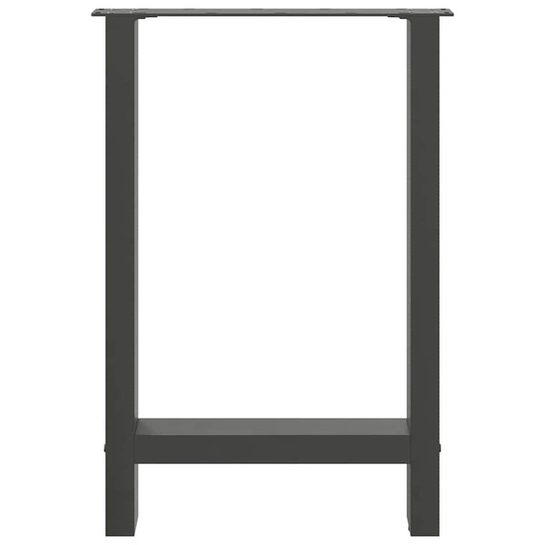 vidaXL Dining Table Legs Anthracite 2 pcs. 60x(72-73) cm Steel