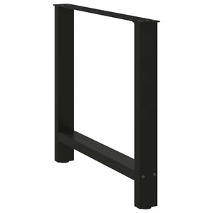 vidaXL Dining Table Legs Black 2 pcs 70x(72-73) cm Steel
