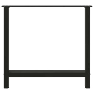 vidaXL Dining Table Legs Black 2 pcs 70x(72-73) cm Steel