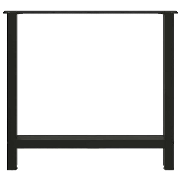 vidaXL Dining Table Legs Black 2 pcs 70x(72-73) cm Steel