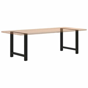 vidaXL Dining Table Legs Black 2 pcs 70x(72-73) cm Steel