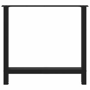 vidaXL Dining Table Legs Black 2 pcs 80x(72-73) cm Steel